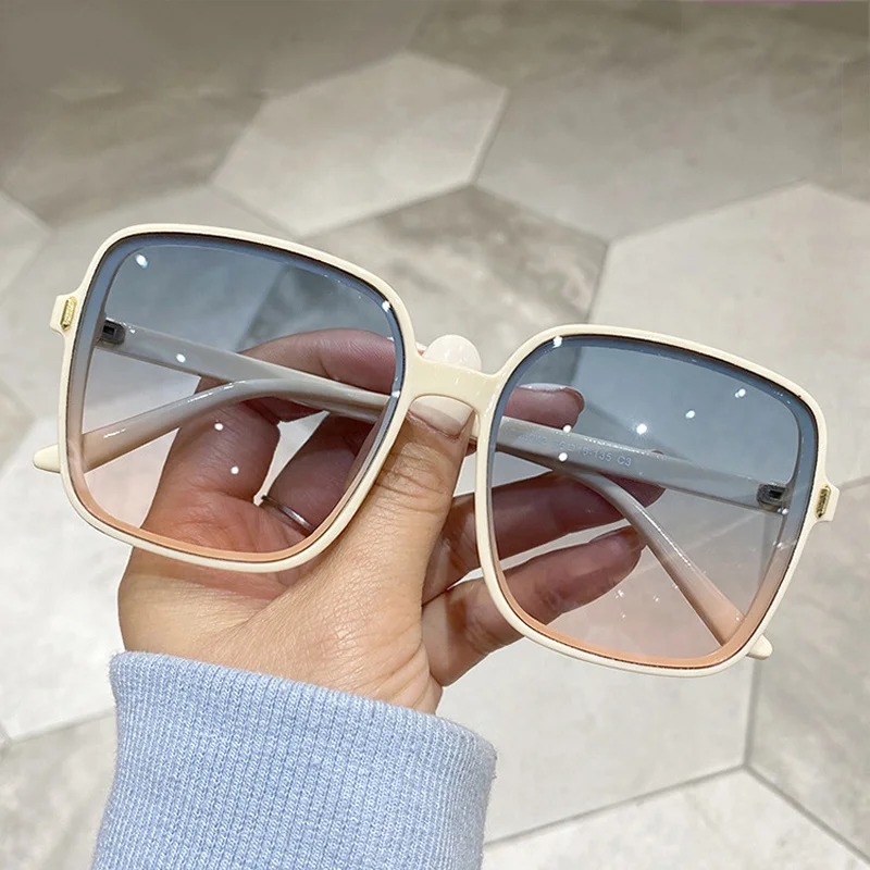 Sunglasses Oversized Square - 빈티지 오버사이즈 사각 선글라스 여성 패션