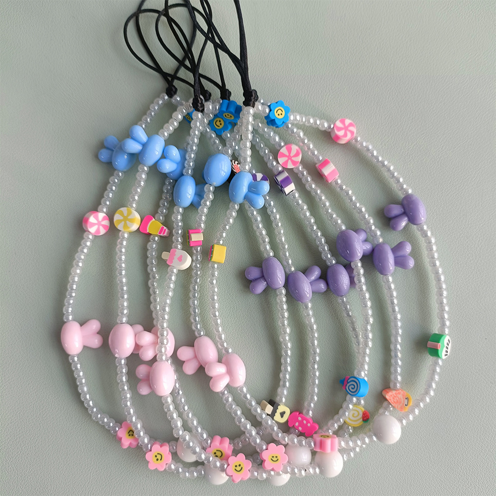 Women'S Y2K Accessories - HERLOOK 동물 토끼 휴대폰 참 스트랩,