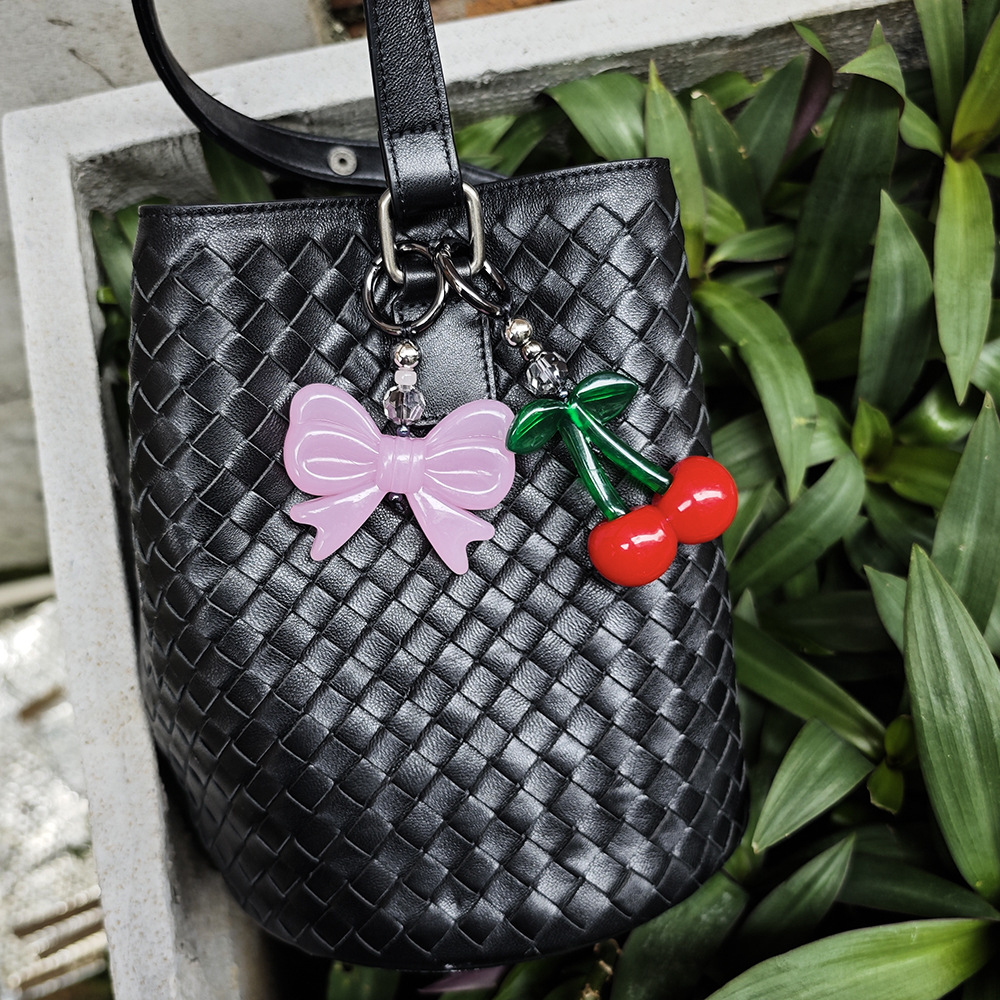 Women'S Y2K Accessories - HERLOOK 빅 체리 가방 참 키