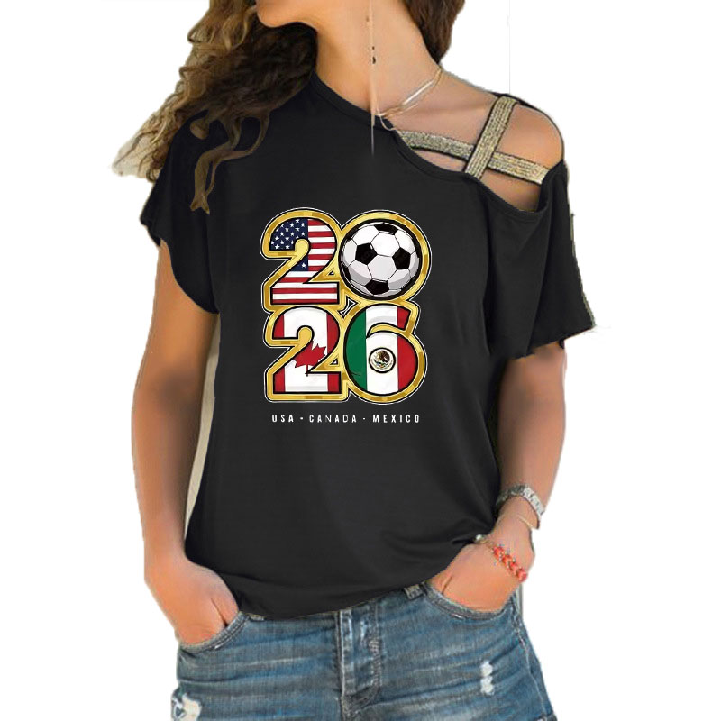 여성 루즈 슬래시 넥 티셔츠 2026 축구 팬 미국 캐 - Women'S Accessories Canada 리뷰 및 가격