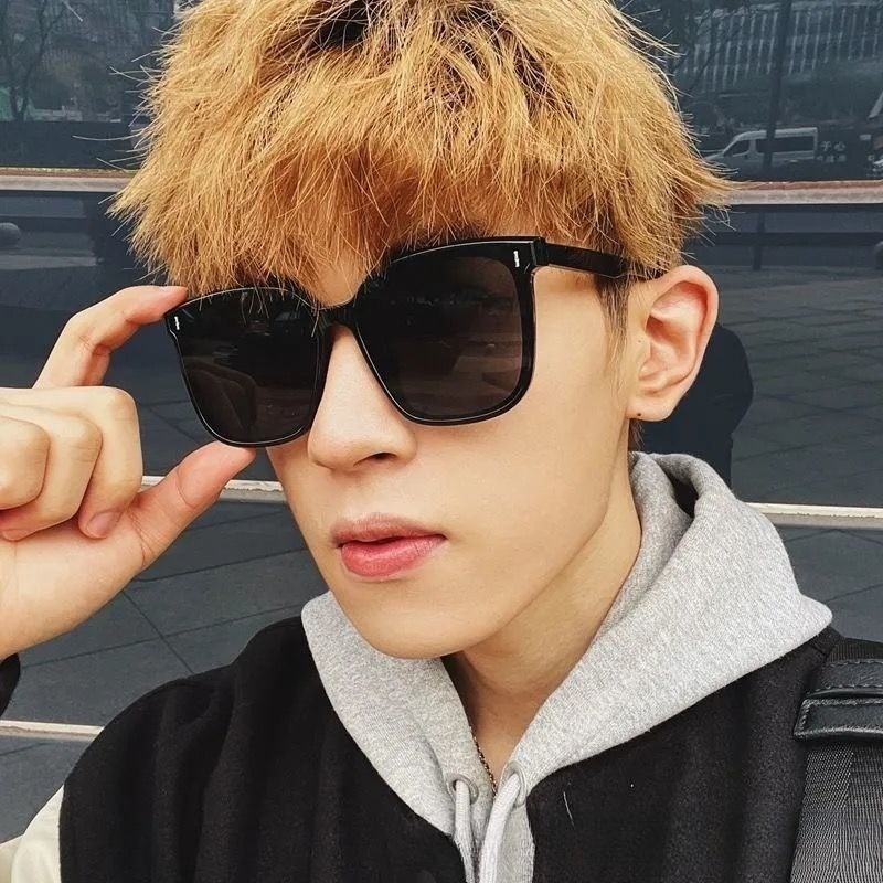 패션 스퀘어 개성 선글라스 인스 레트로 블랙 리벳 UV - Sunglasses Oversized Square 리뷰 및 가격