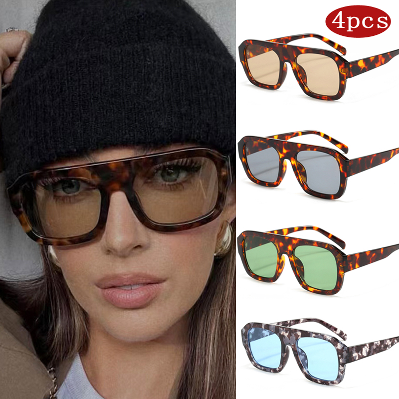 자동차 선글라스 1/4pcs 트렌디한 오버사이즈 여성  - Sunglasses Oversized Square 리뷰 및 가격