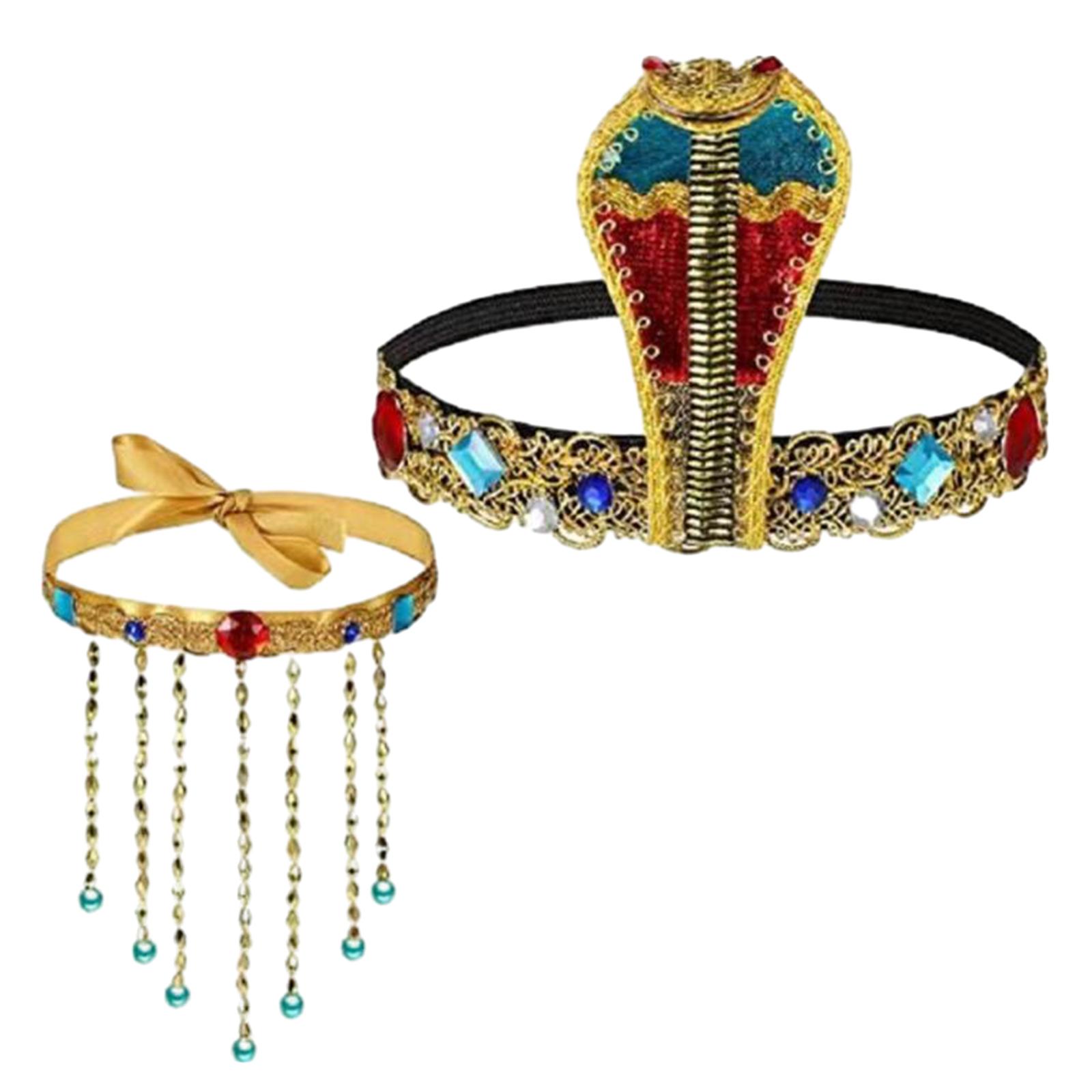 2 조각 이집트 의상 액세서리 이집트 여왕 머리 장식  - Women Accessories Egypt 리뷰 및 가격