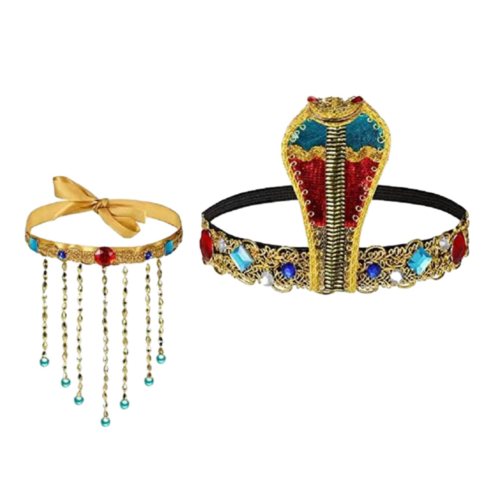2 조각 이집트 의상 액세서리 이집트 여왕 머리 장식  - Women Accessories Egypt 리뷰 및 가격