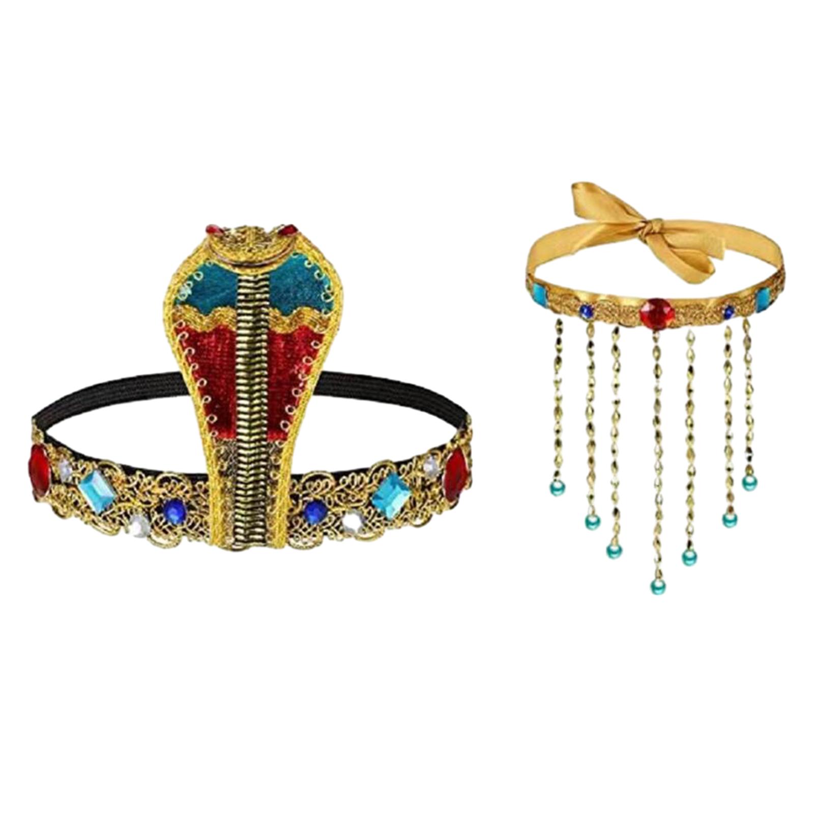 2 조각 이집트 의상 액세서리 이집트 여왕 머리 장식  - Women Accessories Egypt 리뷰 및 가격