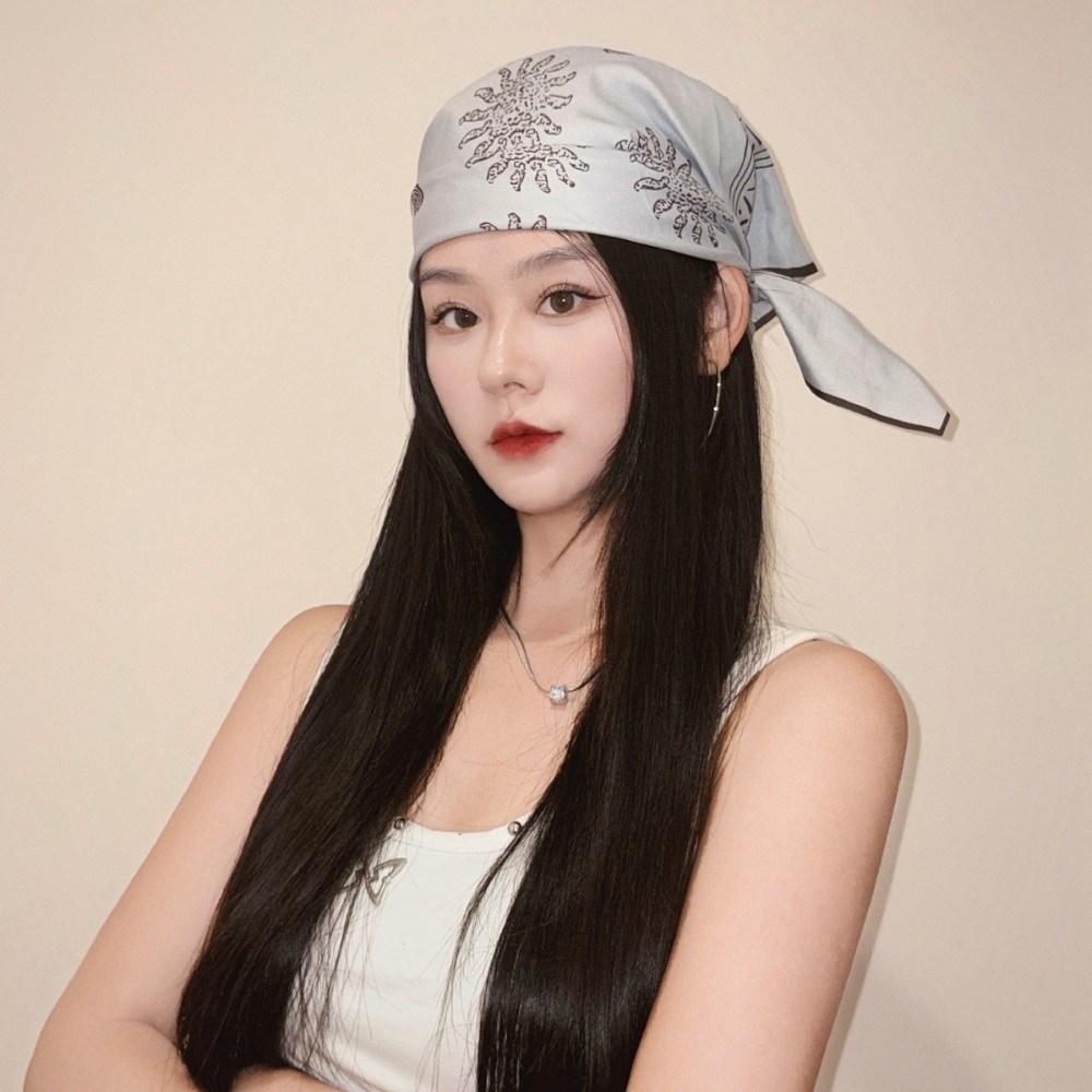 레트로 플라워 스퀘어 헤드스카프 Y2K 힙합 프린트 헤 - Women'S Y2K Accessories 리뷰 및 가격