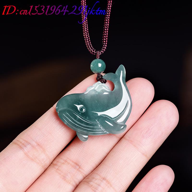 천연 버마산 비취 고래 펜던트 목걸이 액세서리 진짜 옥 - Women Accessories Products 리뷰 및 가격