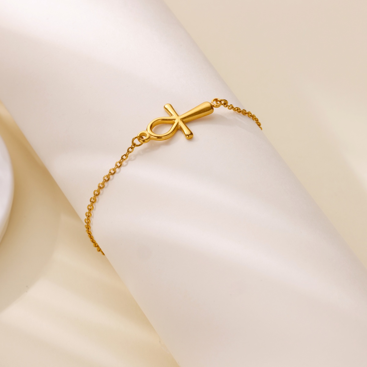 이집트 Ankh 크로스 팔찌 여성을위한 빈티지 골드 컬 - Women Accessories Egypt 리뷰 및 가격