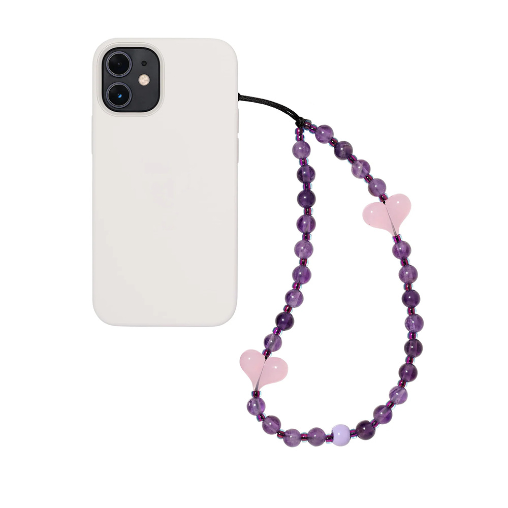HERLOOK 천연석 휴대폰 참, 랜야드 러브 하트 휴 - Women'S Y2K Accessories 리뷰 및 가격