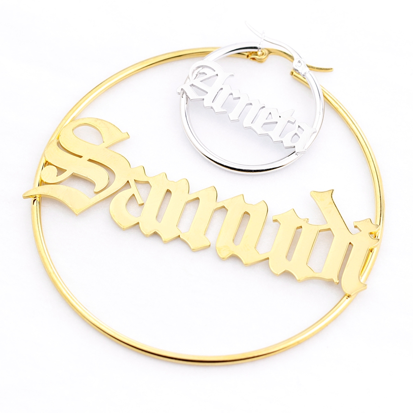 개인화 된 여성 큰 귀걸이 사용자 정의 모든 이름 보석 - Statement Earrings Oversized 리뷰 및 가격
