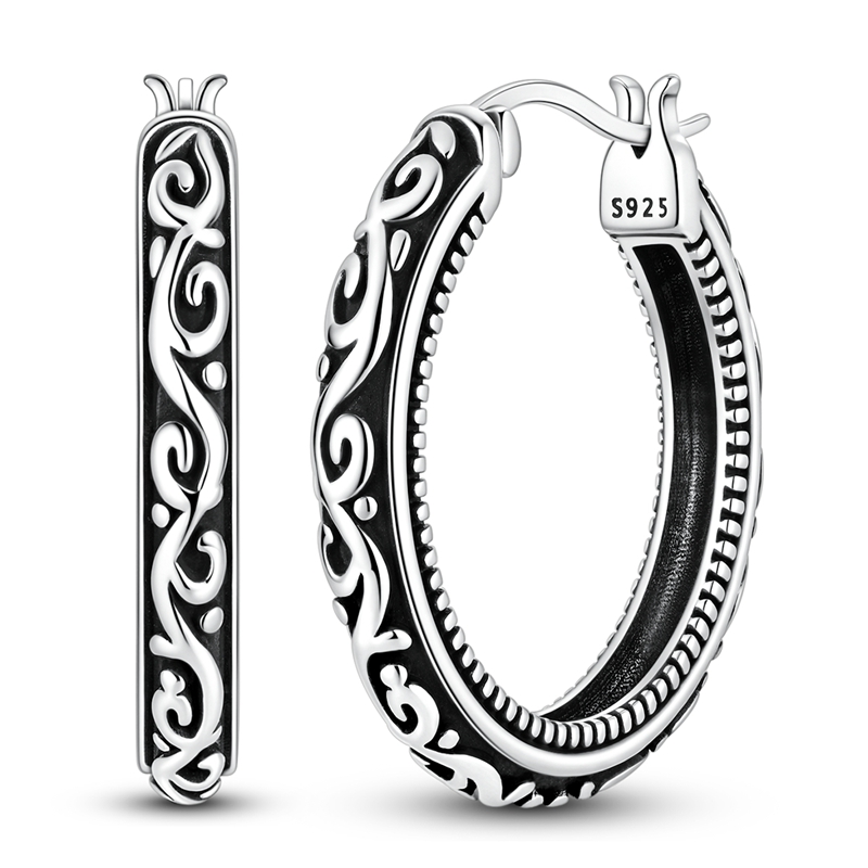 925 스털링 실버 귀걸이 여성 지르코늄 대형 스크롤  - Statement Earrings Oversized 리뷰 및 가격