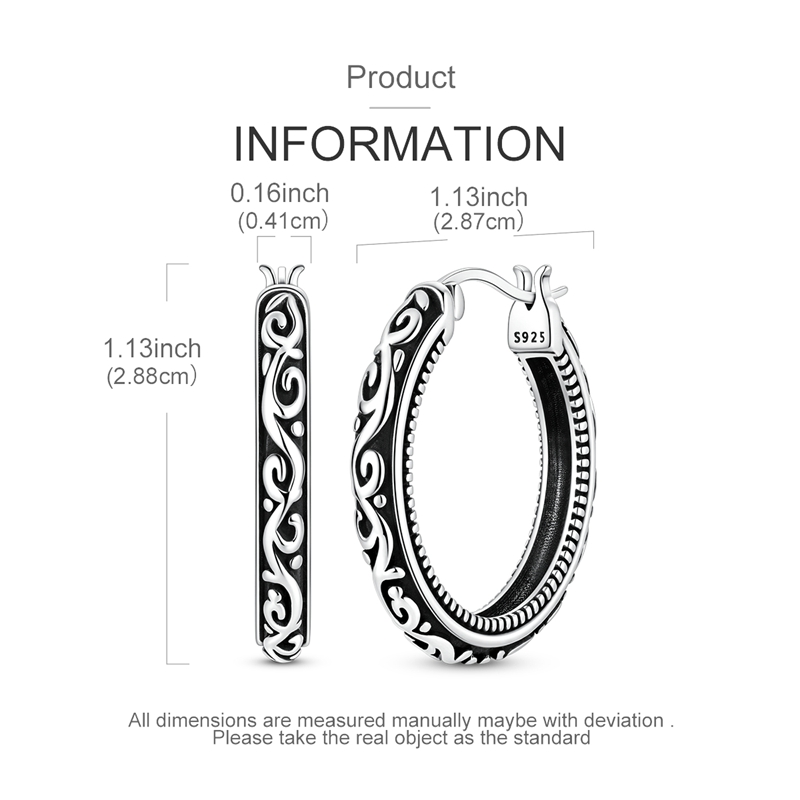 925 스털링 실버 귀걸이 여성 지르코늄 대형 스크롤  - Statement Earrings Oversized 리뷰 및 가격