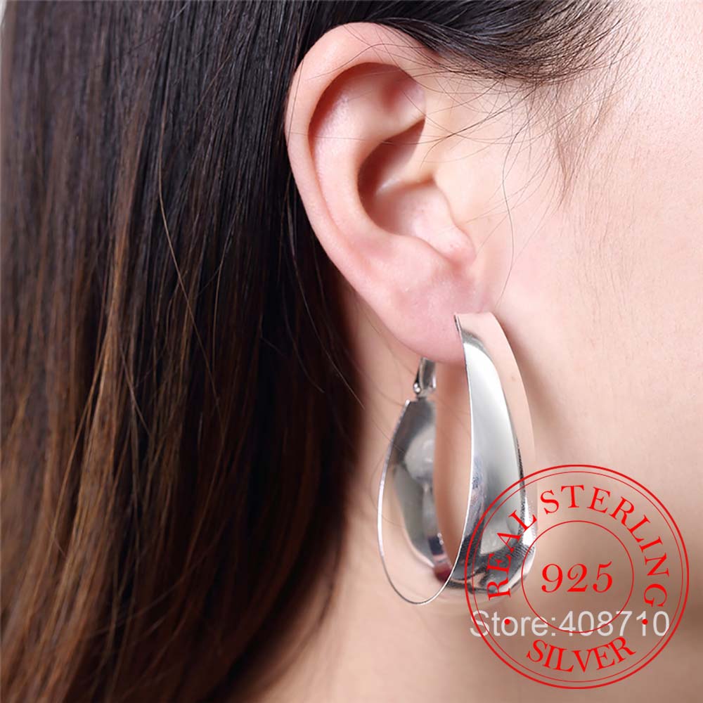 유러피안 스타일 빅 귀걸이, 리얼 925 스털링 실버  - Statement Earrings Oversized 리뷰 및 가격