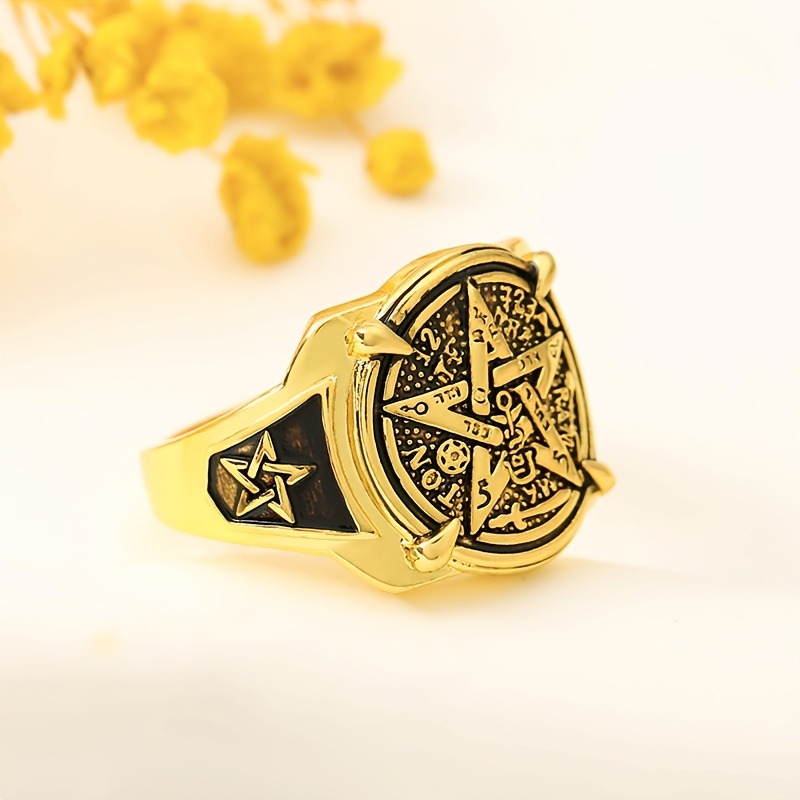 단일 고대 이집트 오각형 및 히브리어 기호 반지 - 발 - Women Accessories Egypt 리뷰 및 가격