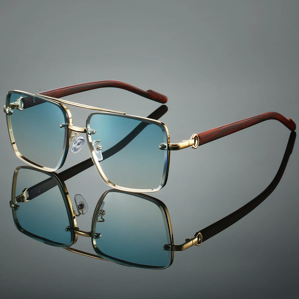 패션 레트로 사각 메탈 선글라스 오버사이즈 여성 브랜드 - Sunglasses Oversized Square 리뷰 및 가격