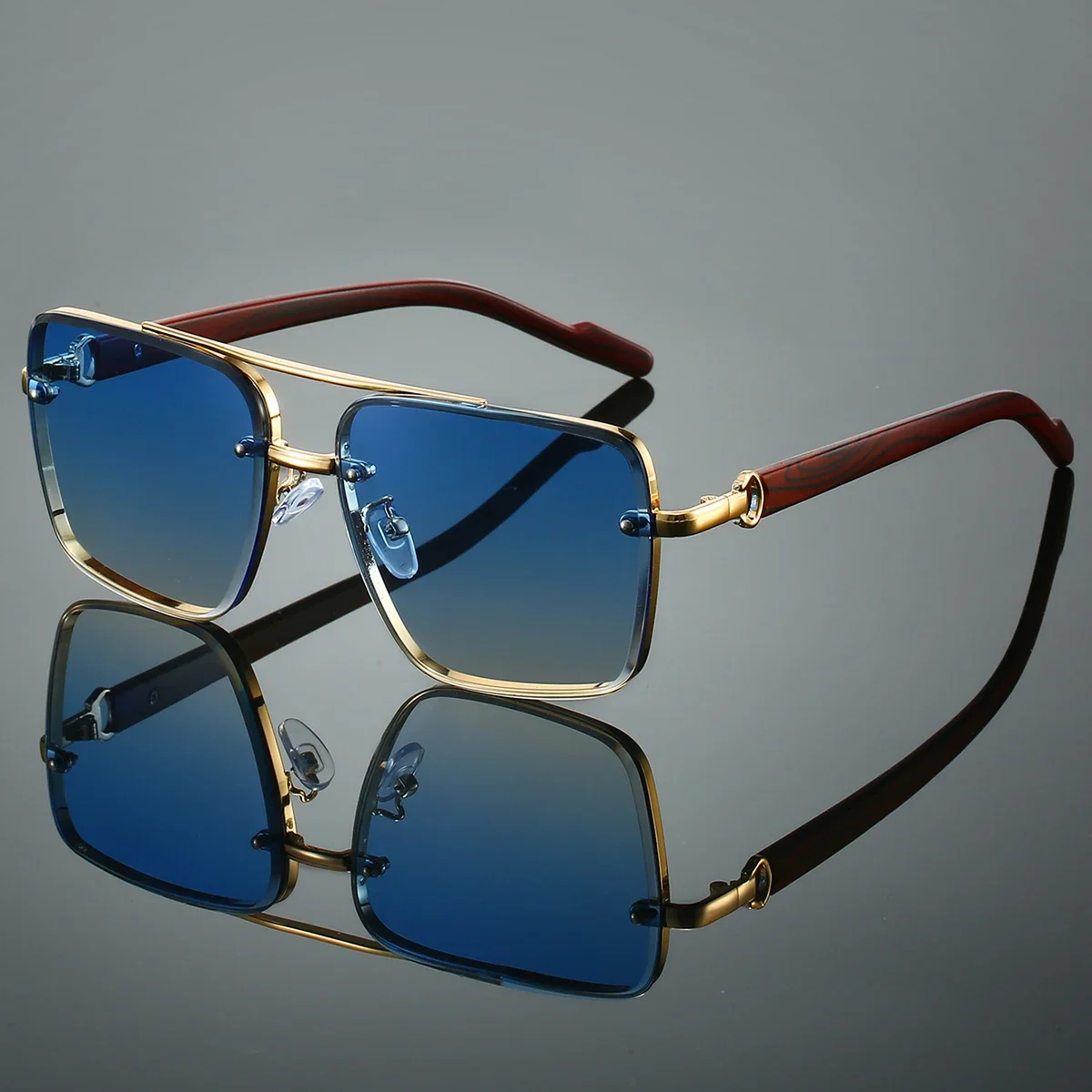 패션 레트로 사각 메탈 선글라스 오버사이즈 여성 브랜드 - Sunglasses Oversized Square 리뷰 및 가격
