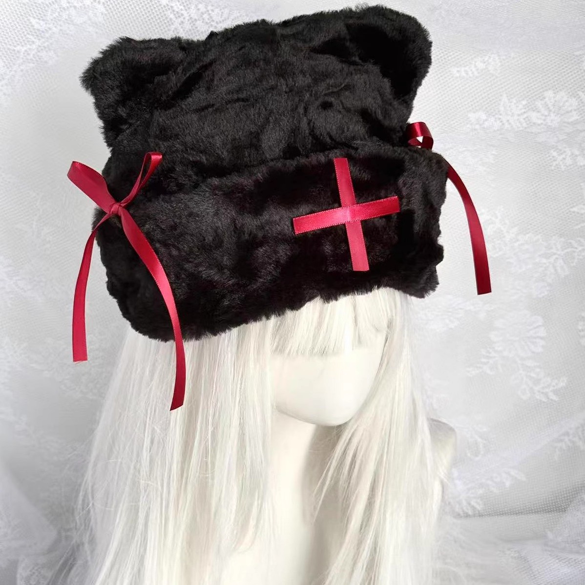 서브컬쳐 꽃무늬 폴카 도트 베레모, Y2K 터프 걸 펑 - Women'S Y2K Accessories 리뷰 및 가격