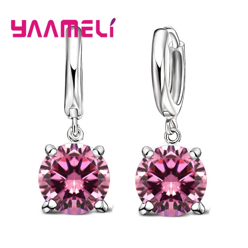 진짜 925 스털링 실버 매달려 귀걸이 여자를위한 CZ - Statement Earrings Oversized 리뷰 및 가격