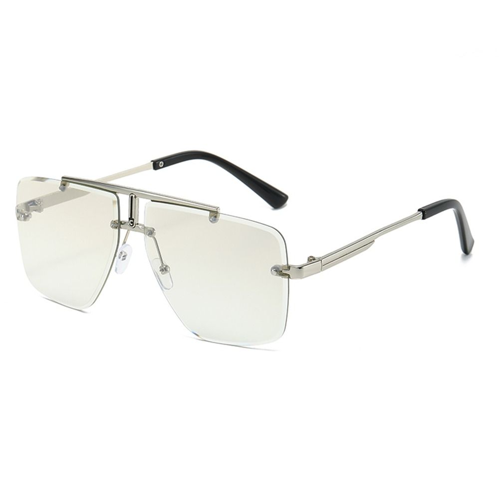 1pc 대형 더블 브릿지 선글라스 Frameless S - Sunglasses Oversized Square 리뷰 및 가격