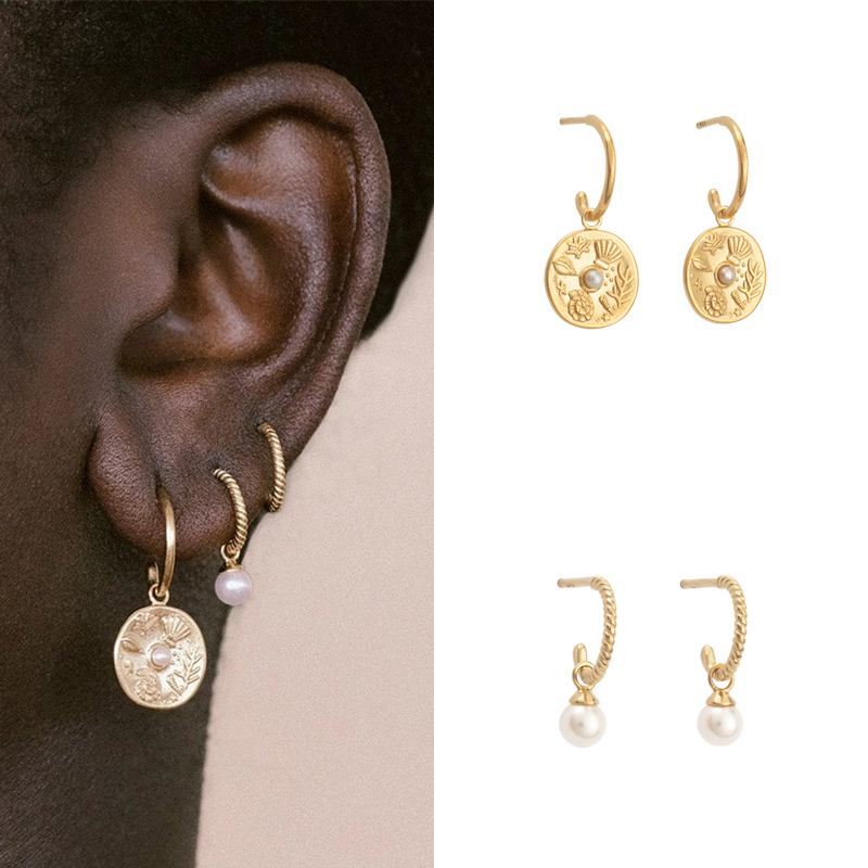 여성을위한 CRMYA 골드 실버 채워진 매달려 귀걸이  - Statement Earrings Oversized 리뷰 및 가격