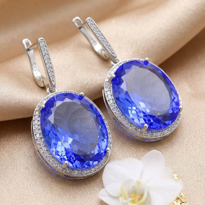 40x21mm 섬세한 정밀 컷 큰 보석 17.5g 바이 - Statement Earrings Oversized 리뷰 및 가격