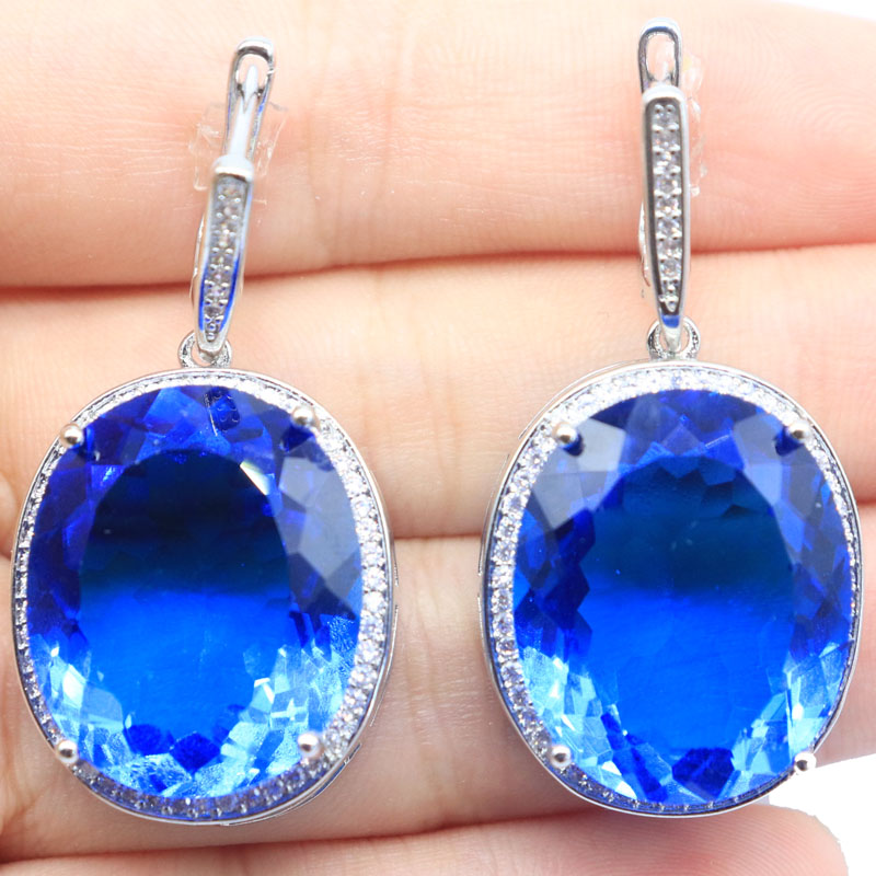 40x21mm 섬세한 정밀 컷 큰 보석 17.5g 바이 - Statement Earrings Oversized 리뷰 및 가격