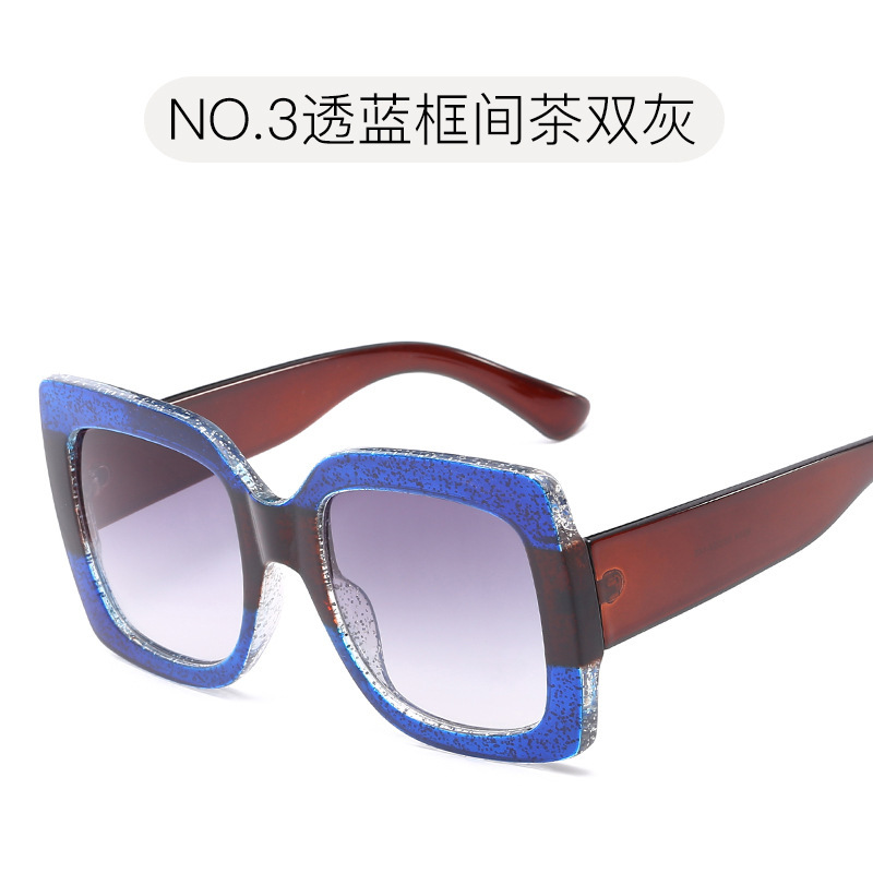 여성용 트렌디한 오버사이즈 사각 선글라스, 글리터 컬러 - Sunglasses Oversized Square 리뷰 및 가격