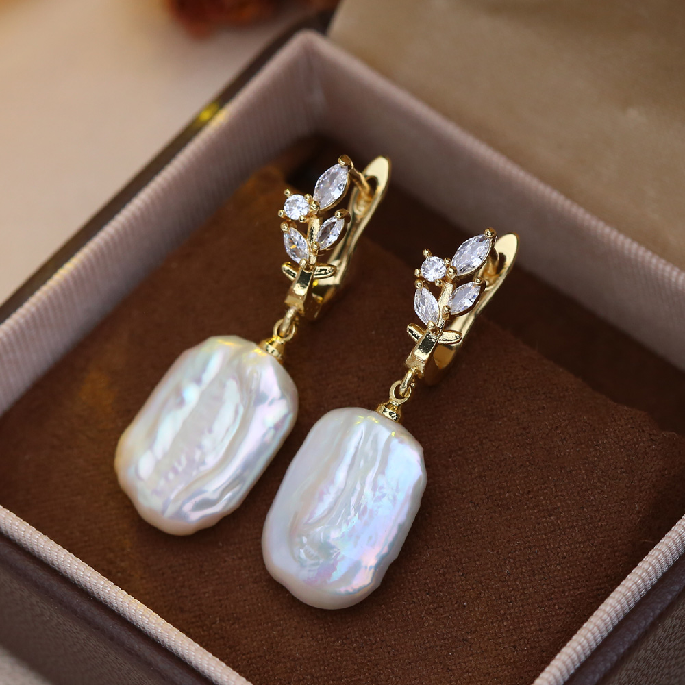큰 천연 담수 진주 드롭 귀걸이 여성용 롱 귀걸이 쥬얼 - Statement Earrings Oversized 리뷰 및 가격