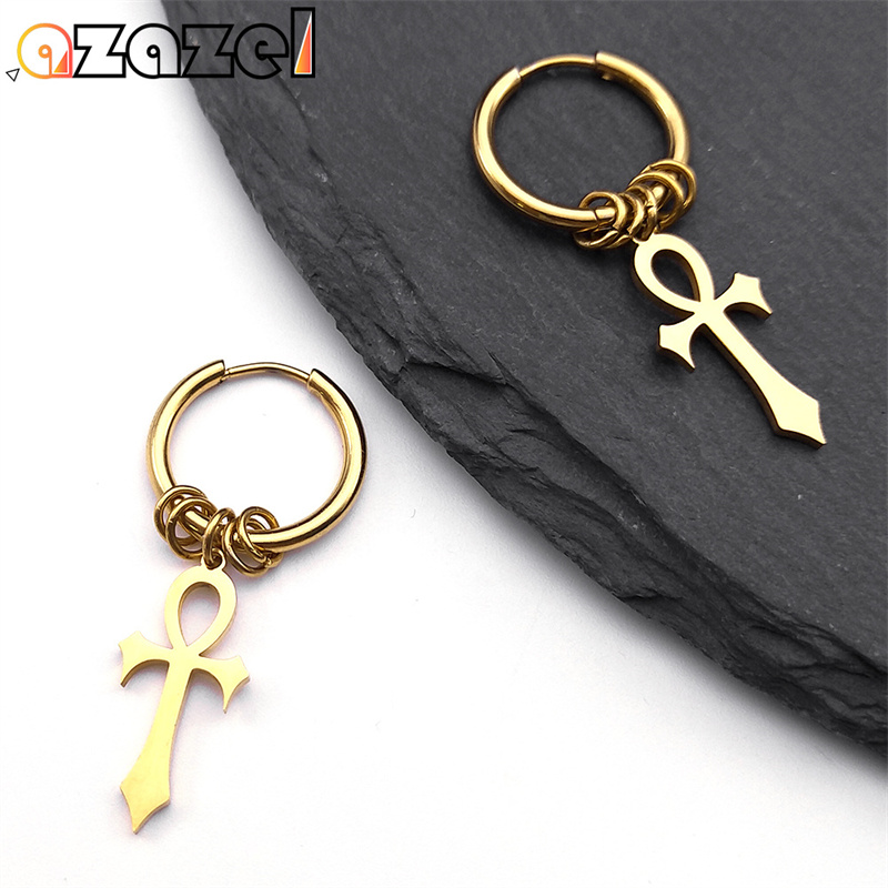 이집트 Ankh 크로스 후프 드롭 매달려 귀걸이 여성  - Women Accessories Egypt 리뷰 및 가격