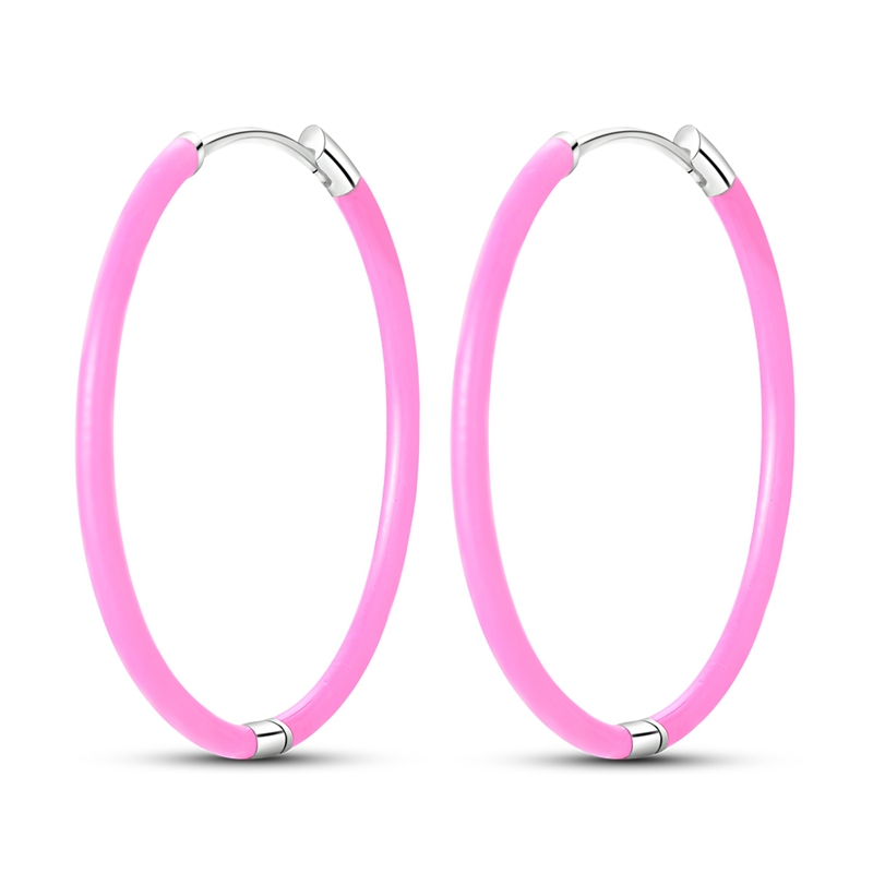 925 스털링 실버 귀걸이 여성용 반짝이는 핑크 대형  - Statement Earrings Oversized 리뷰 및 가격